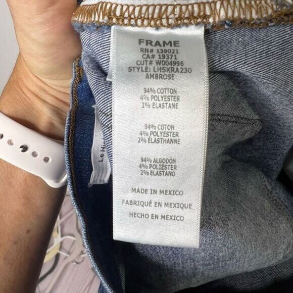 FRAME Le High Skinny Jeans Raw Hem Sz 29 - Picture 10 of 11